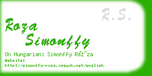 roza simonffy business card